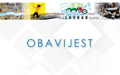 Obavijest za početak drugog obrazovnog razdoblja