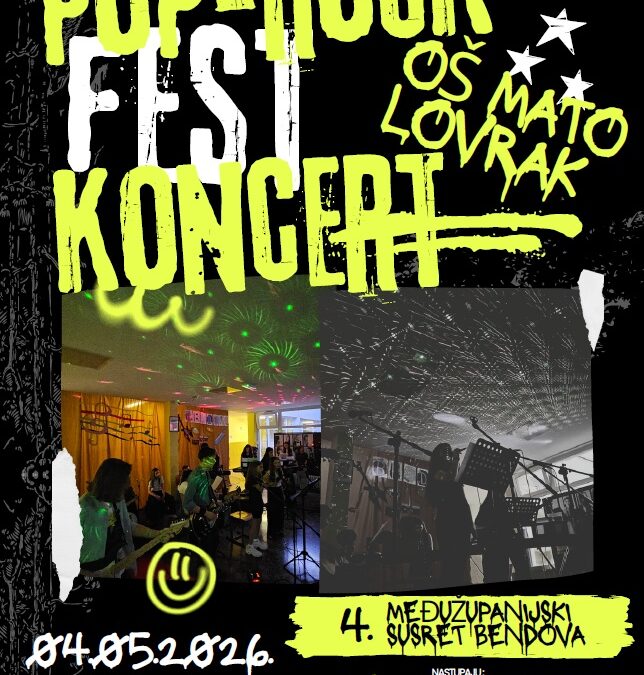 Poziv na 4. međužupanijski susret školskih bendova